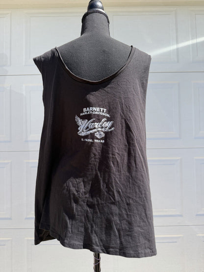 Vintage Harley Davison Black Tank Top Adult Size 2X El Paso Texas