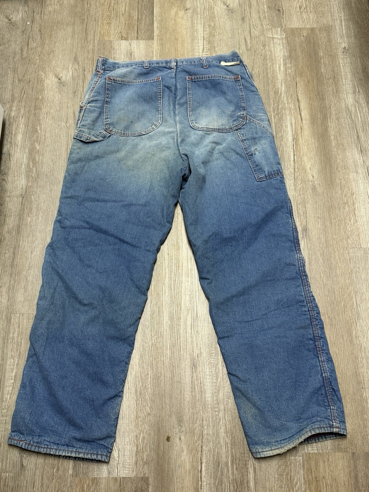 AS IS True Vintage Montgomery Ward Jeans Men's 38 Quilt Lined USA 70s 80s