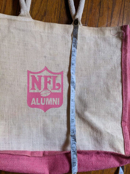 NFL Alumni Pink Tote Beach Bag As Is 
