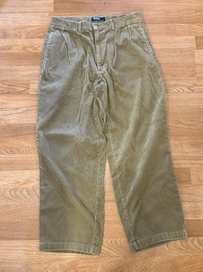 Polo Ralph Lauren Hammond Pant Mens 34x39 Tan Corduroy Relaxed Cuffed Pleated