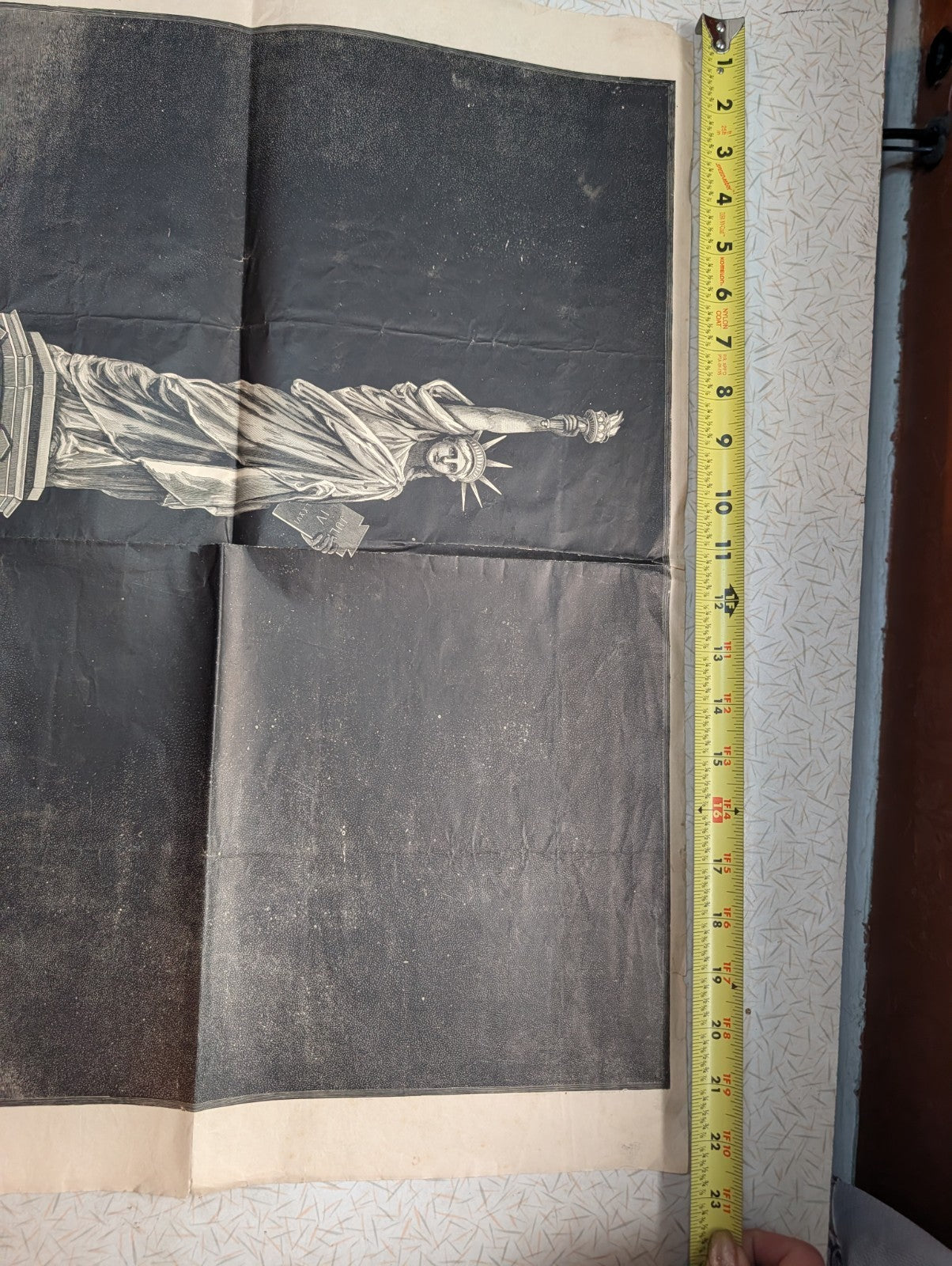 Vintage 1886 Frank Leslie's Illustrated Newspaper Statue Of Liberty Print Poster