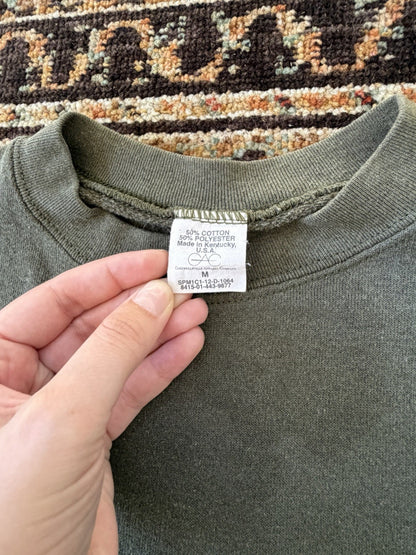 AS IS Vintage USMC Marines Sweatshirt Mens Medium M Green Pullover