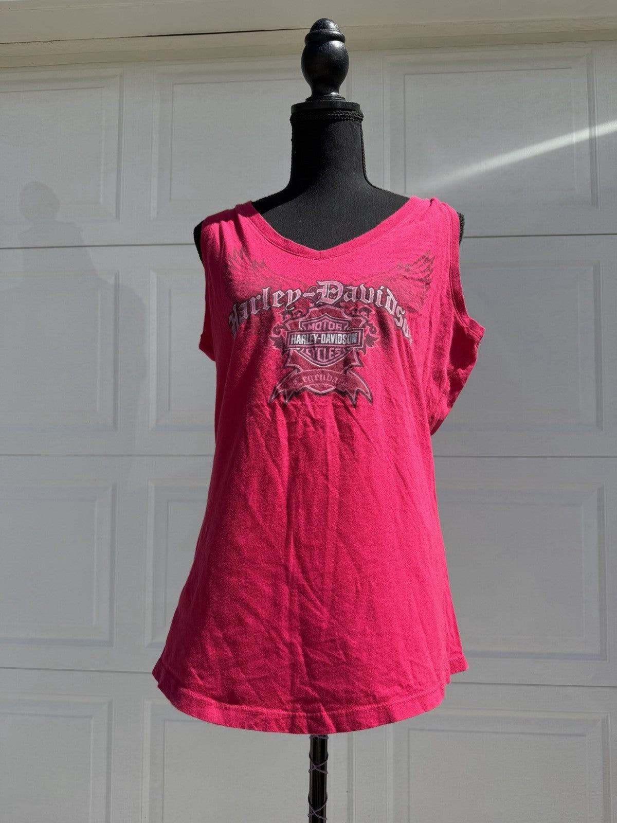 Vintage 90s Harley-Davidson Perrysburg Ohio Tank Top Red XL