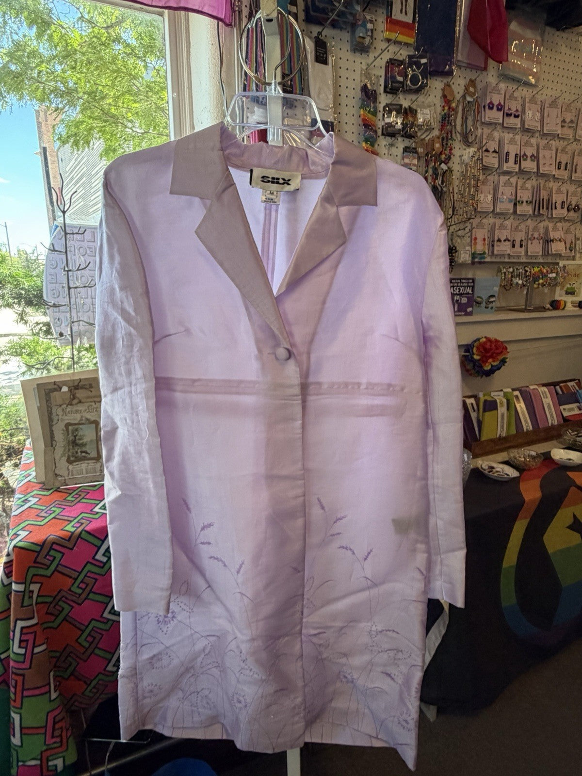 Vintage 80s Silkx Silk Dress Size Medium Lavender 