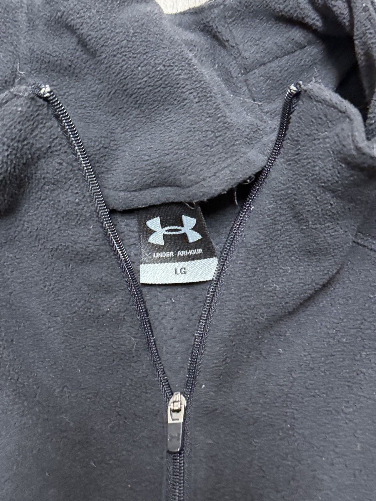 Under Armour Pullover Sweatshirt Mens LG Black Fleece Workout Athletic Training