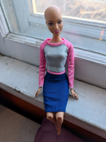 2012 Ella Friend of Barbie Cancer & Chemo Survivor Bald Rare Doll Mattel 