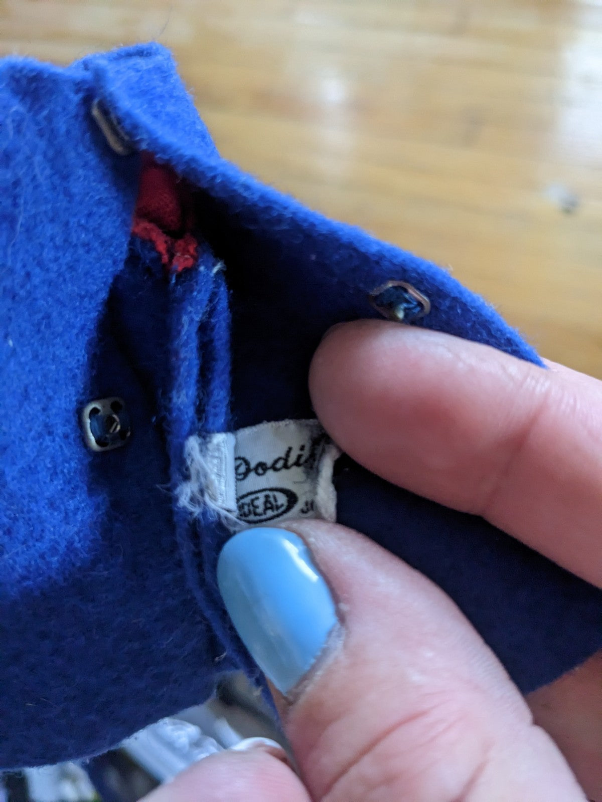 (1)EUC Vintage Ideal Fashion Doll Tammy Family Pepper Friend Dodi Blue Red Dress