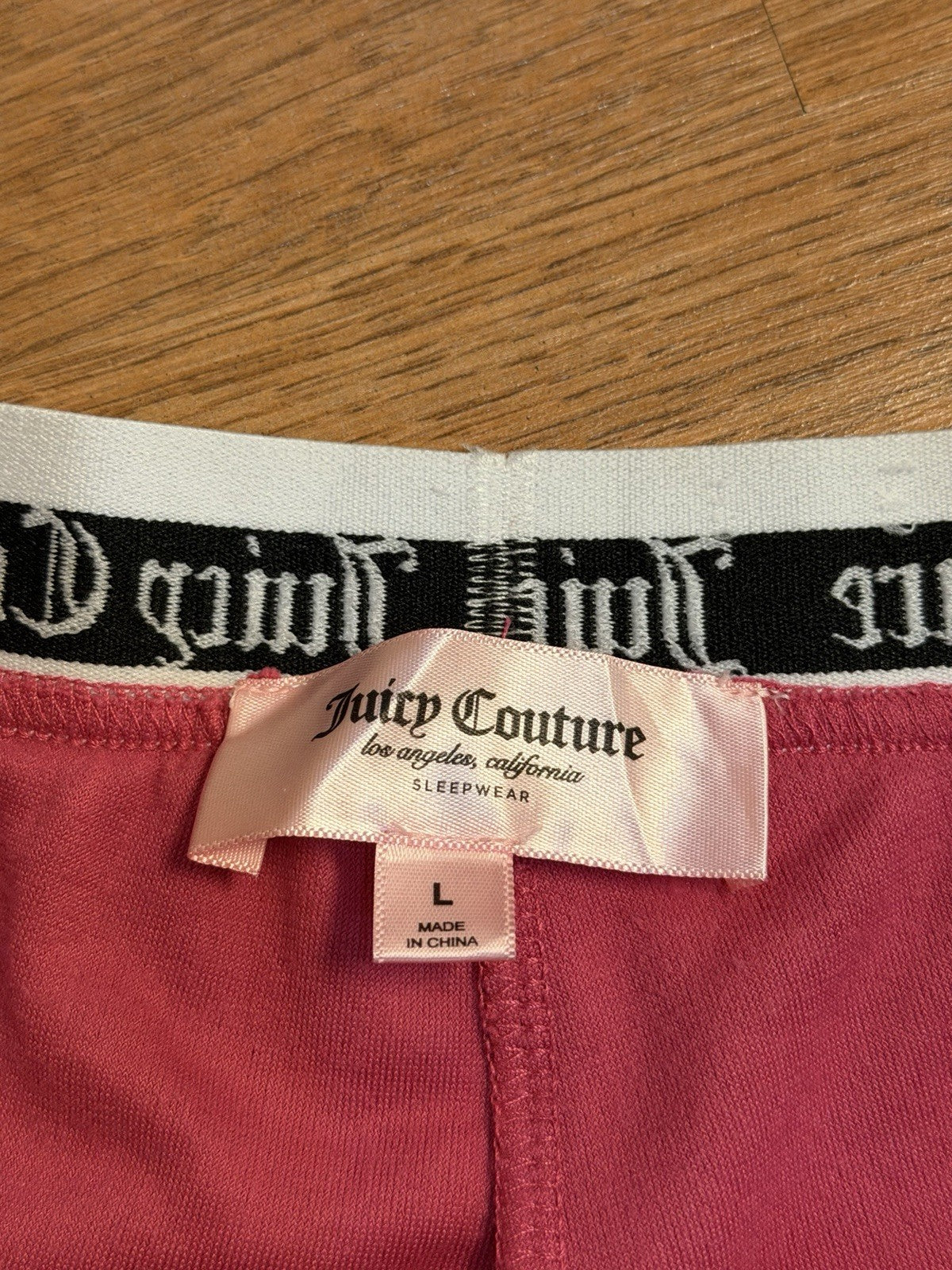 Juicy Couture Bling Pink Soft Velvet Sleepwear Lounge Shorts Women's SZ L