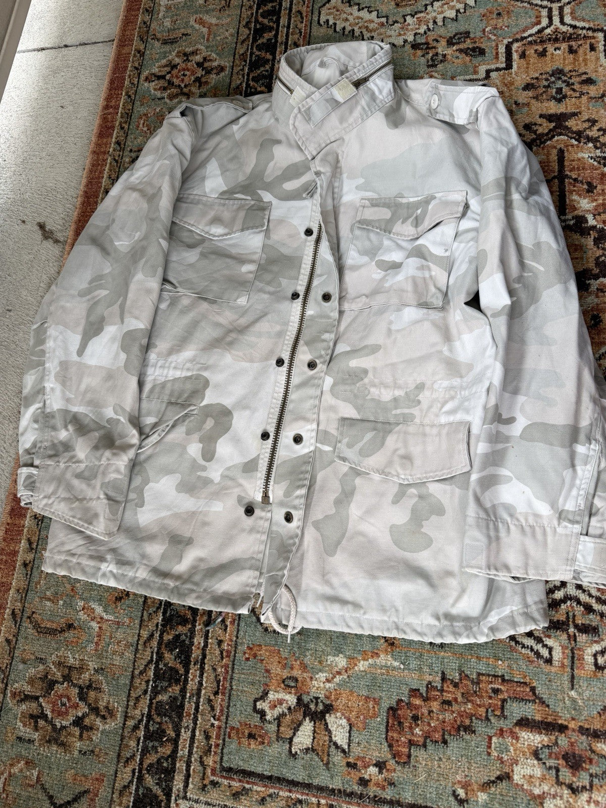 Mil Tec M65 Cold Weather Field Jacket Mens L grey Camo with liner