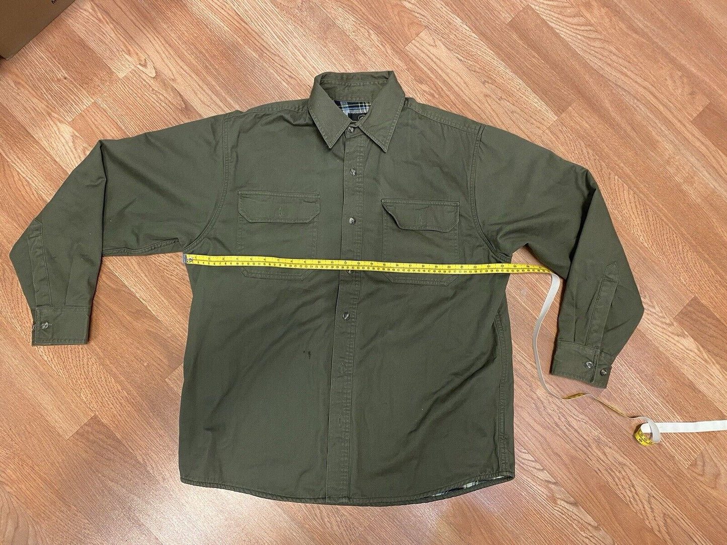 RedHead Shirt Journeyman Large Green Button Up Flannel Lined  Outdoor As Is 