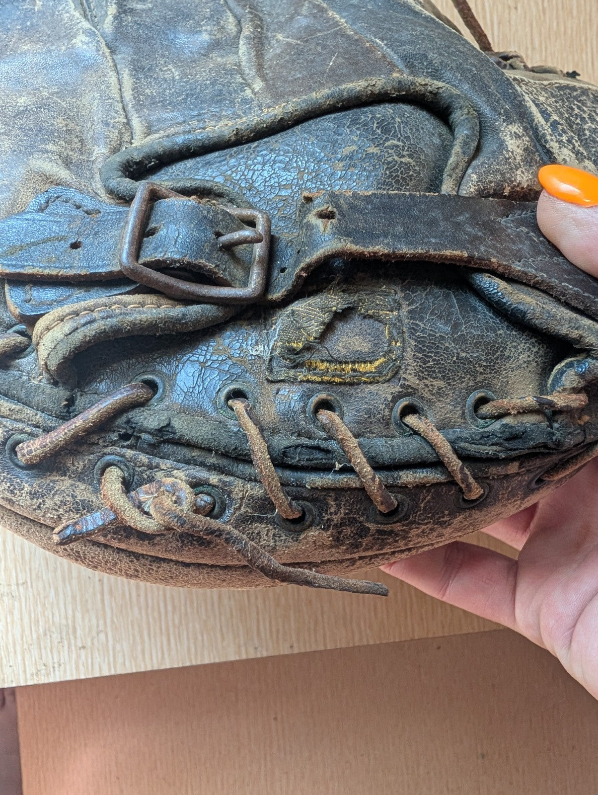 Vintage 20s 30s Victor Wright Ditson catchers mitt Glove baseball