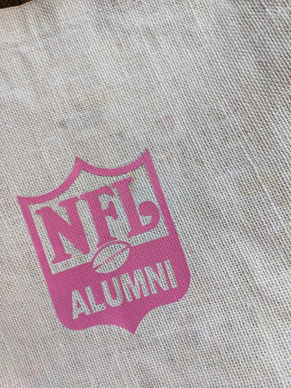 NFL Alumni Pink Tote Beach Bag As Is 