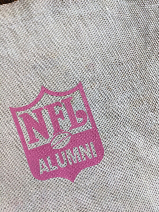 NFL Alumni Pink Tote Beach Bag As Is 