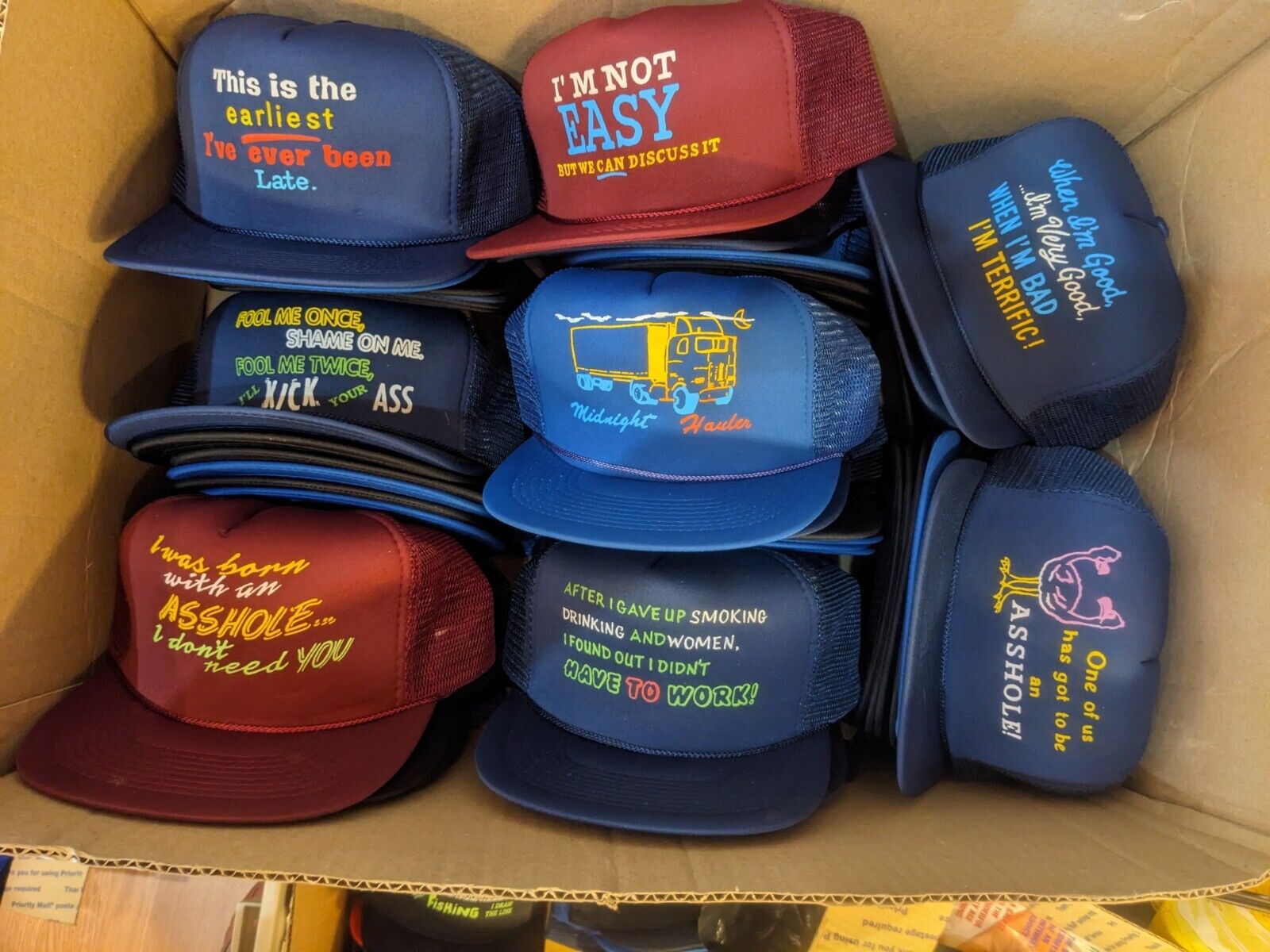 One Single Vintage Snapback Hat Caps Novelty Funny Deadstock Picked At Random 