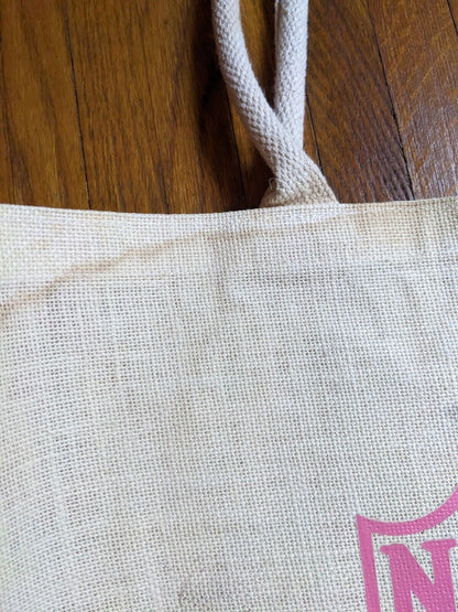NFL Alumni Pink Tote Beach Bag As Is 