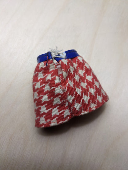  Mattel Barbie #7259 Vintage 1975 Growing Up Skipper Red White Mini Skirt