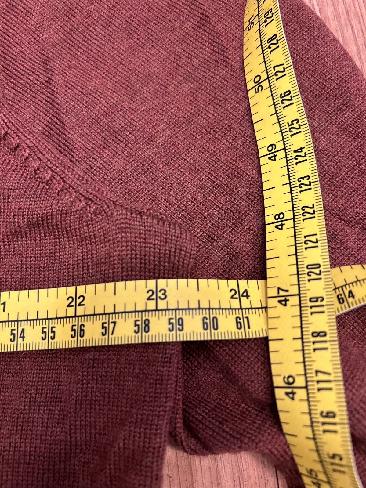 Men’s Merino Wool Sweater Size XXL Pullover 1/4 Zip Jos. A. Bank Maroon Rust 