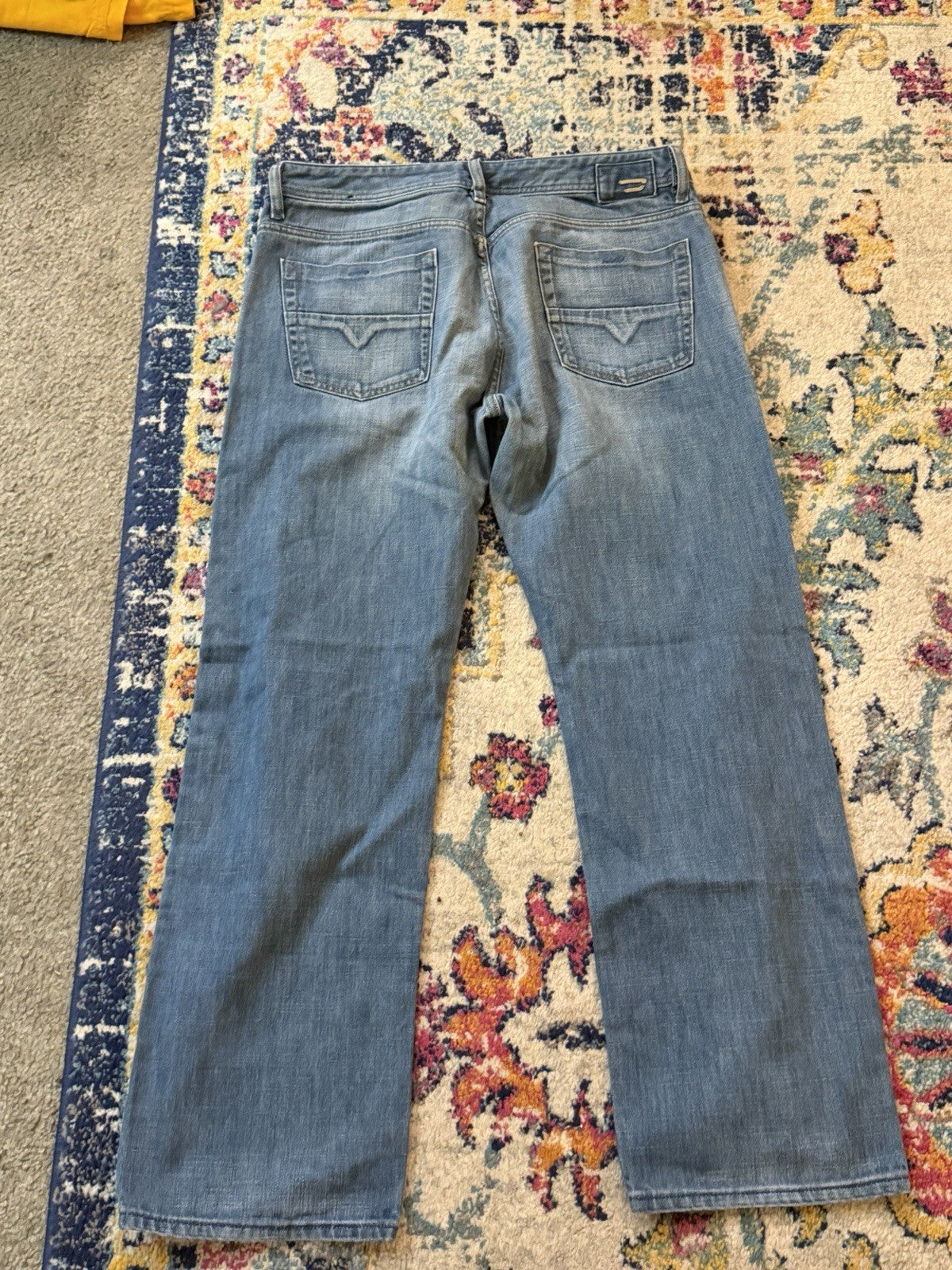 As Is Vintage DIESEL INDUSTRY Straight Button Fly Jeans RR55 Made In Italy 36
