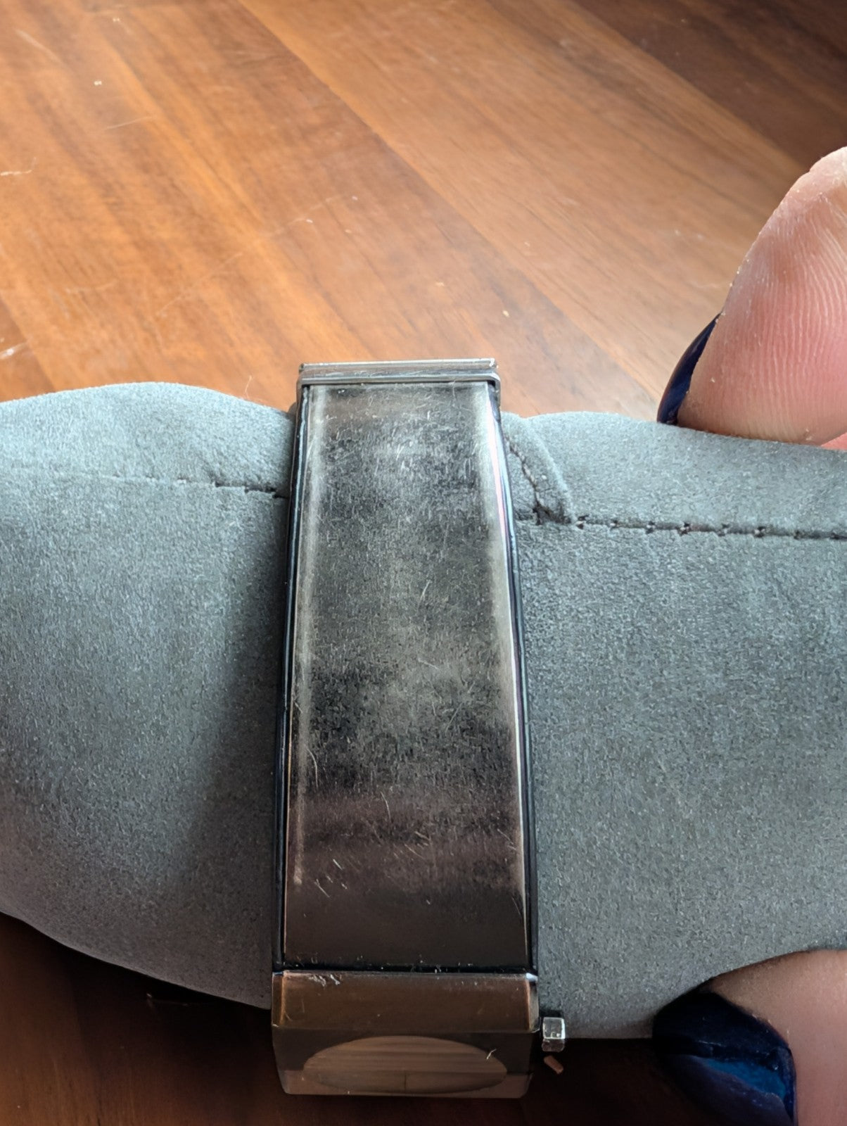 Jacob Jensen 510 Steel Titanium Rectangle Quartz Watch AS IS New Battery 