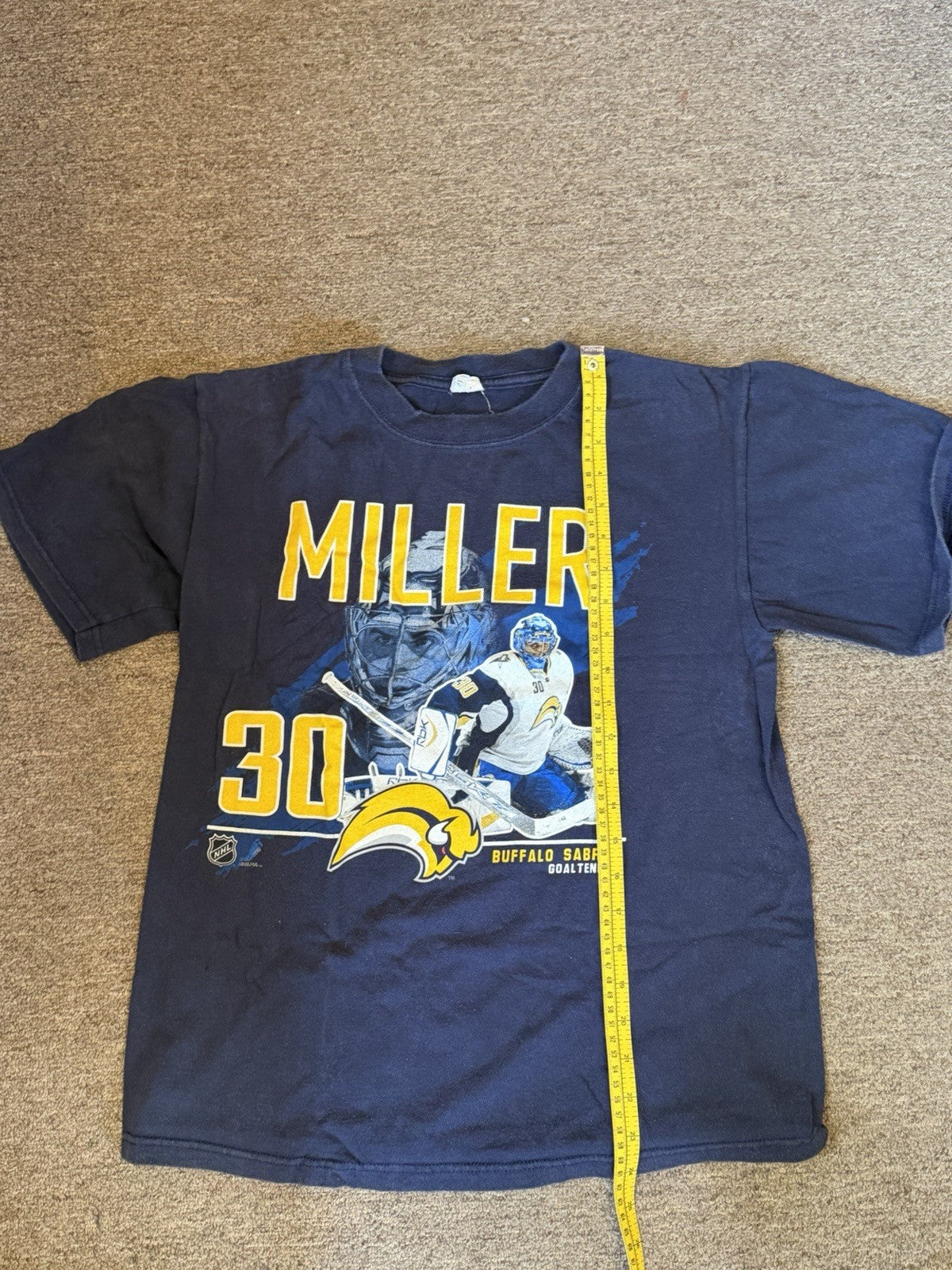Rare AUTHENTIC Blue RYAN MILLER Shirt M Buffalo Sabres
