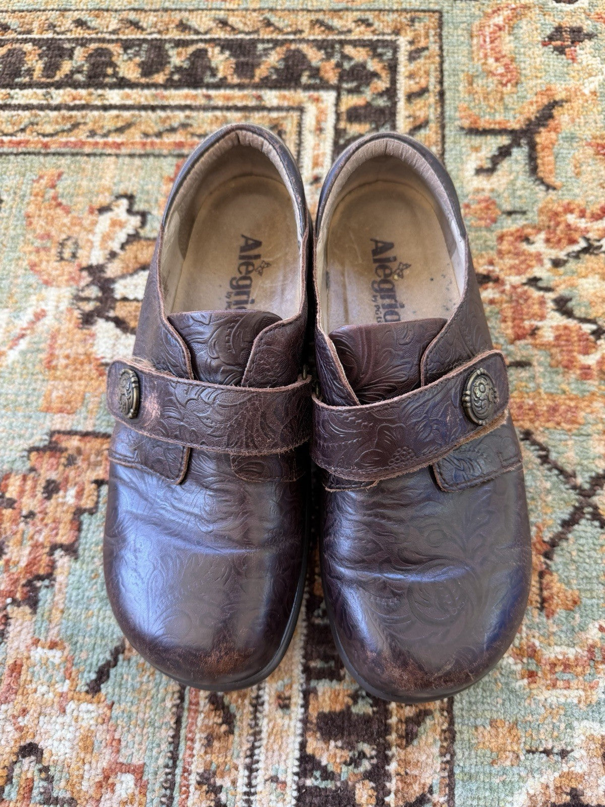 Brown Alegria Clogs Size 38