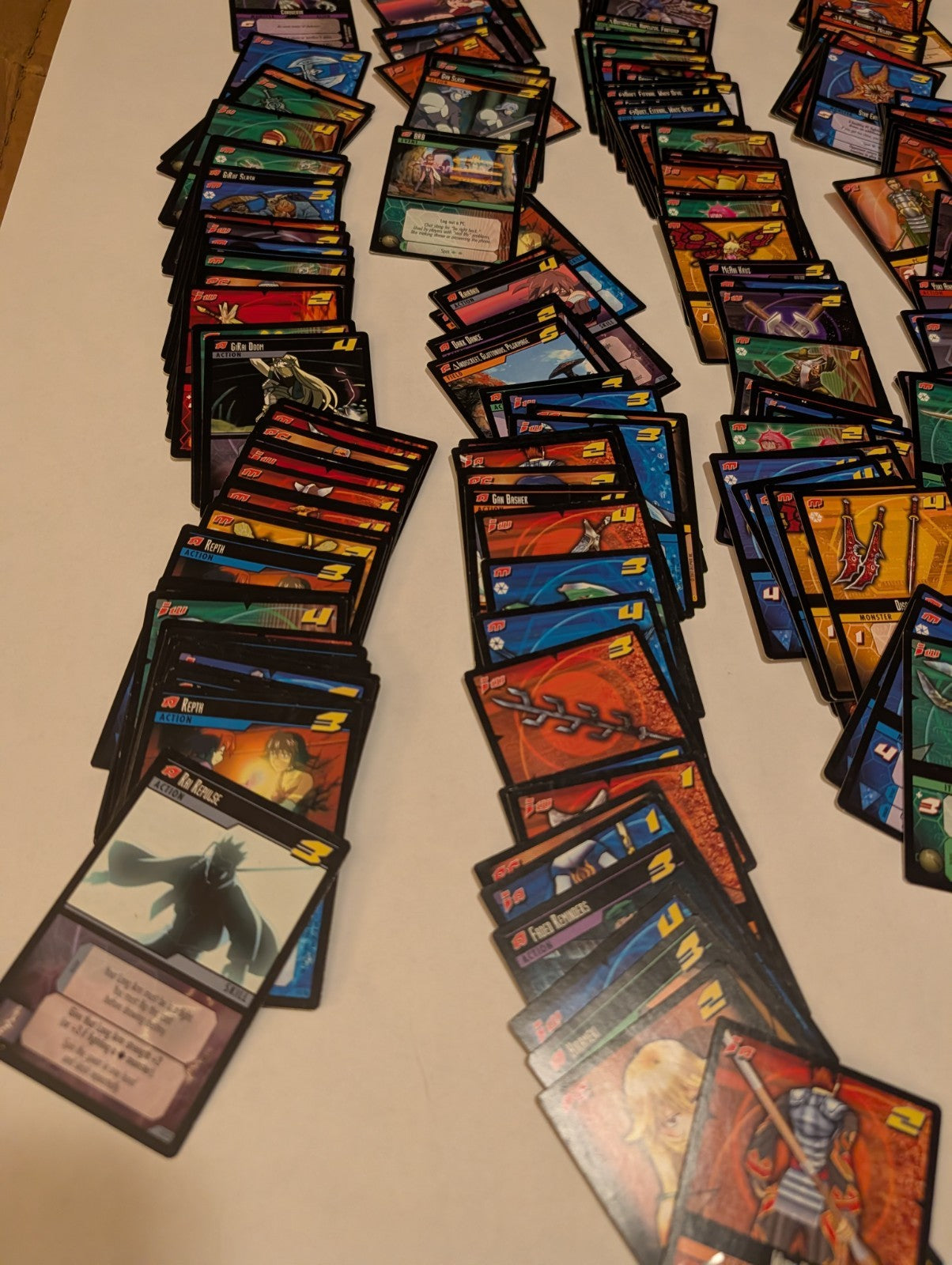 Dot Hack Enemy TCG Card Game LOT Of 260 + Cards (No Holo Foils)