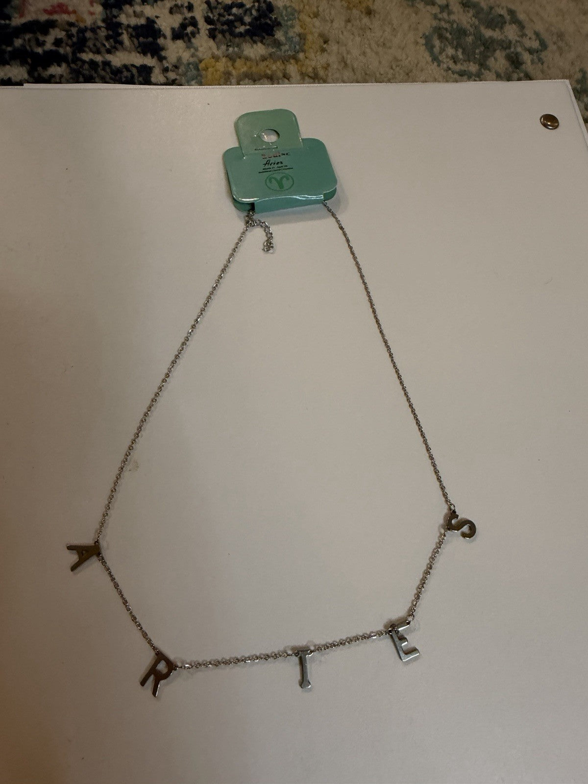 Vintage Y2K Deadstock Zodiak Necklace Aries