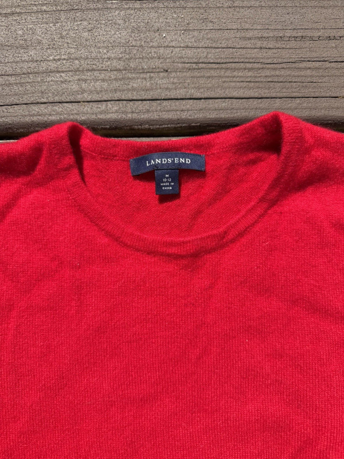 Lands' End Women's 100% Cashmere Crewneck Sweater Size M