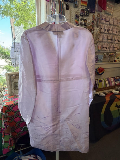 Vintage 80s Silkx Silk Dress Size Medium Lavender 