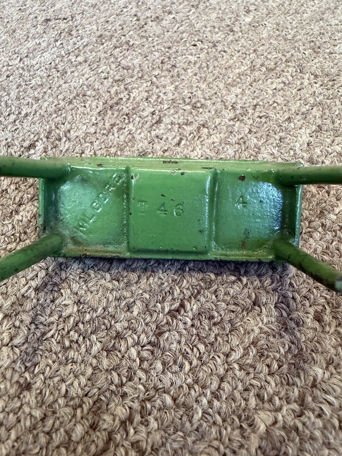 Antique Kilgore Dollhouse Miniature Cast Iron Green Kitchen Sink