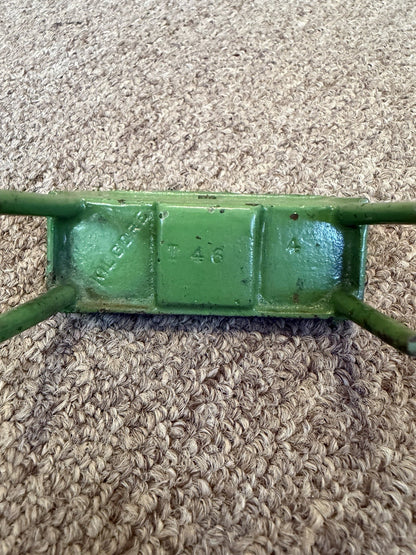 Antique Kilgore Dollhouse Miniature Cast Iron Green Kitchen Sink