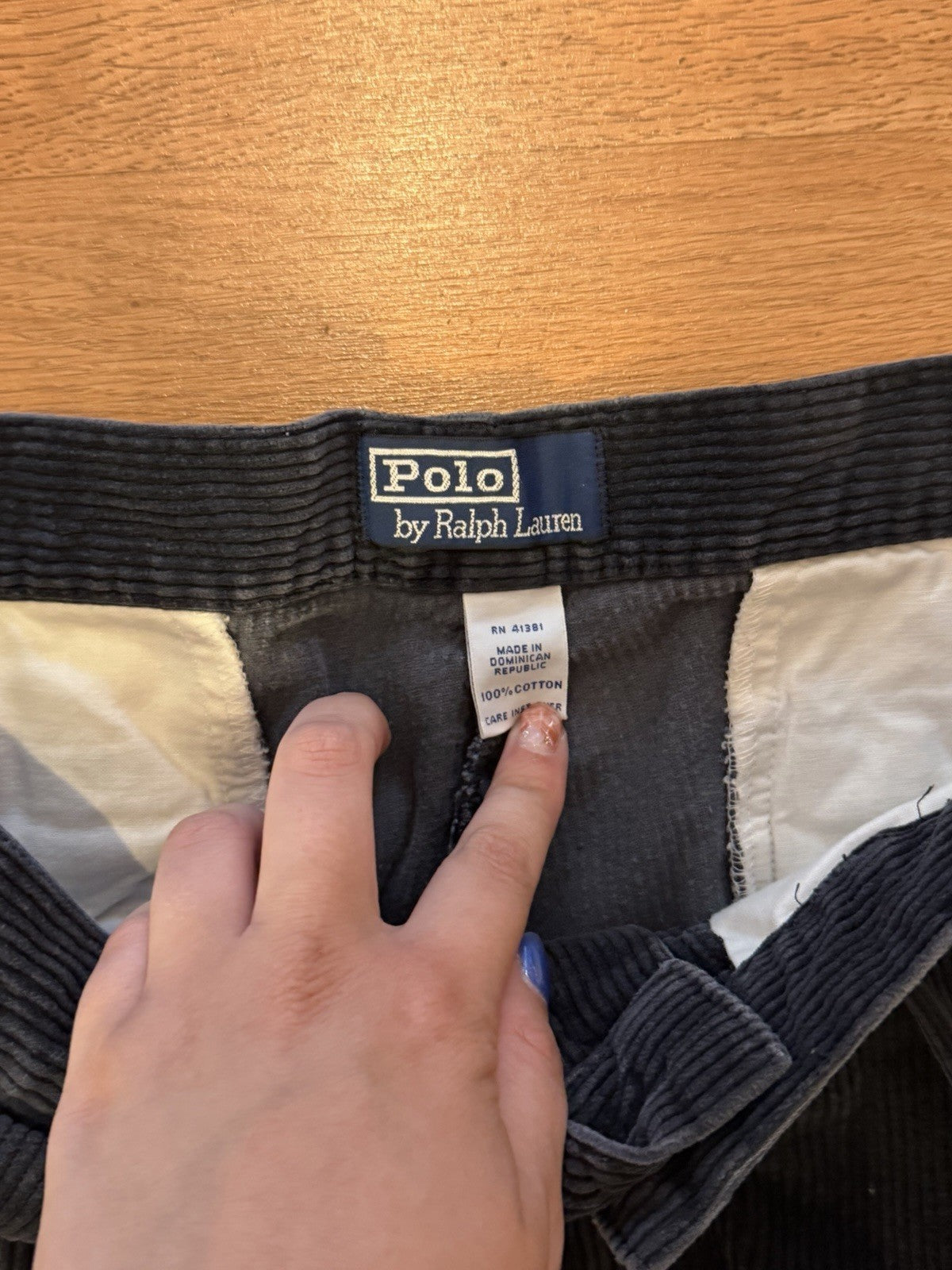 Vtg Polo Ralph Lauren men sz 31x30 classic fit Navy Blue corduroy pants