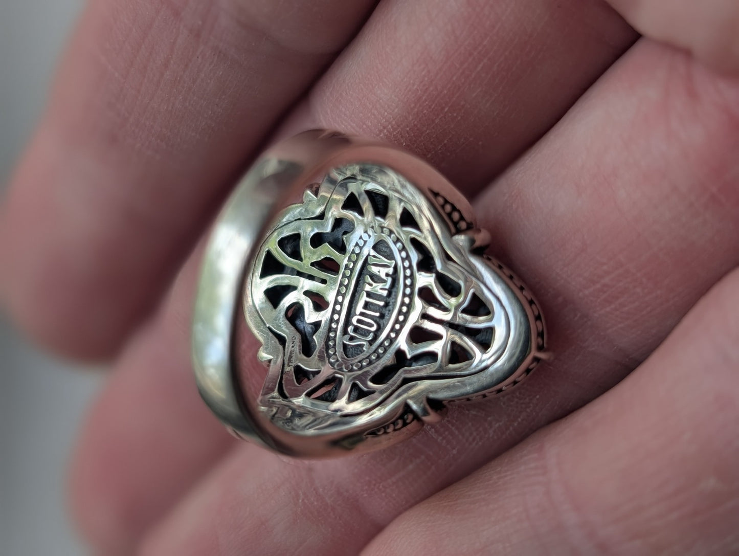 Scott Kay Sterling Silver .925 Cross Saddle Ring Size 8 