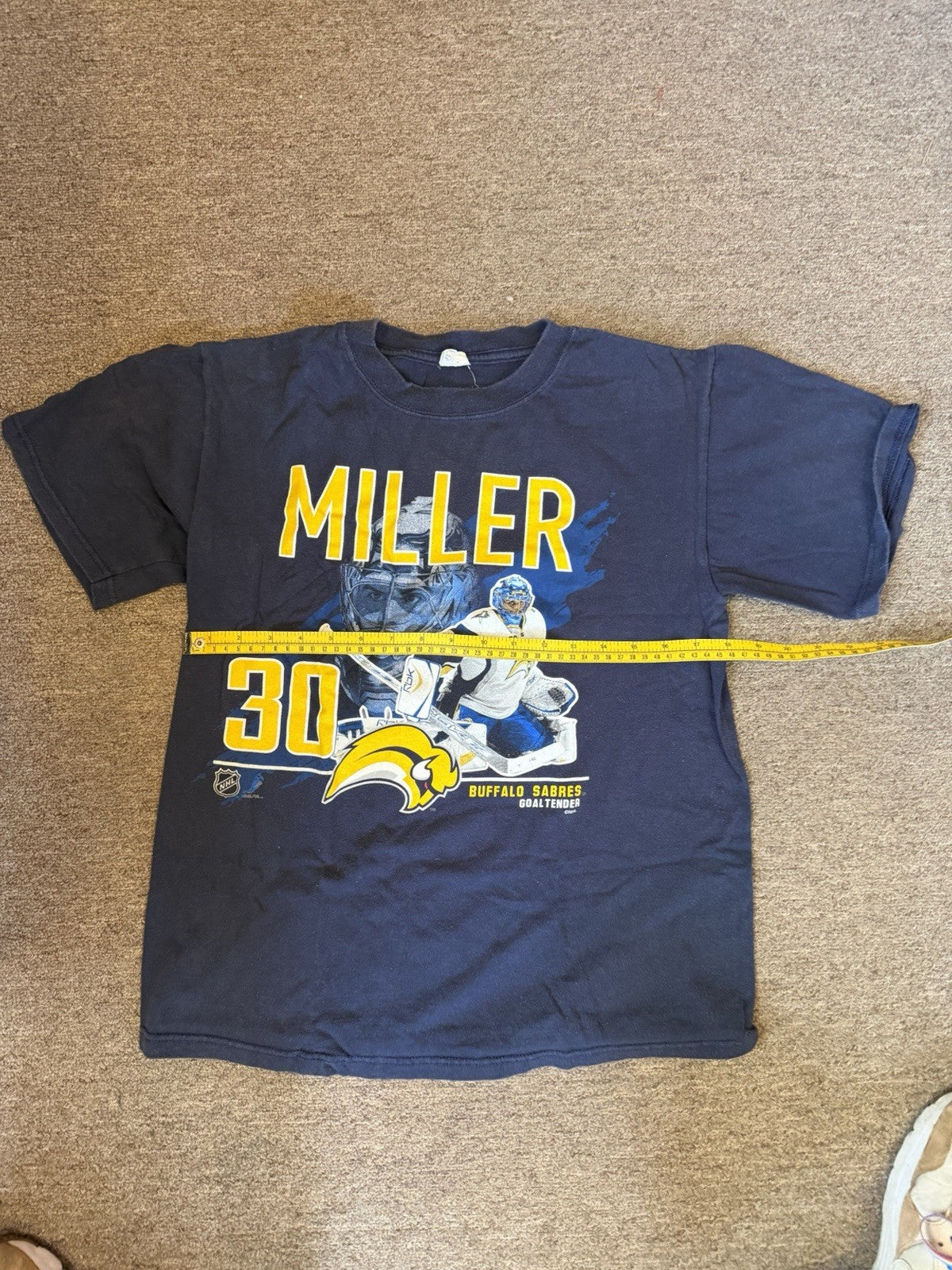 Rare AUTHENTIC Blue RYAN MILLER Shirt M Buffalo Sabres