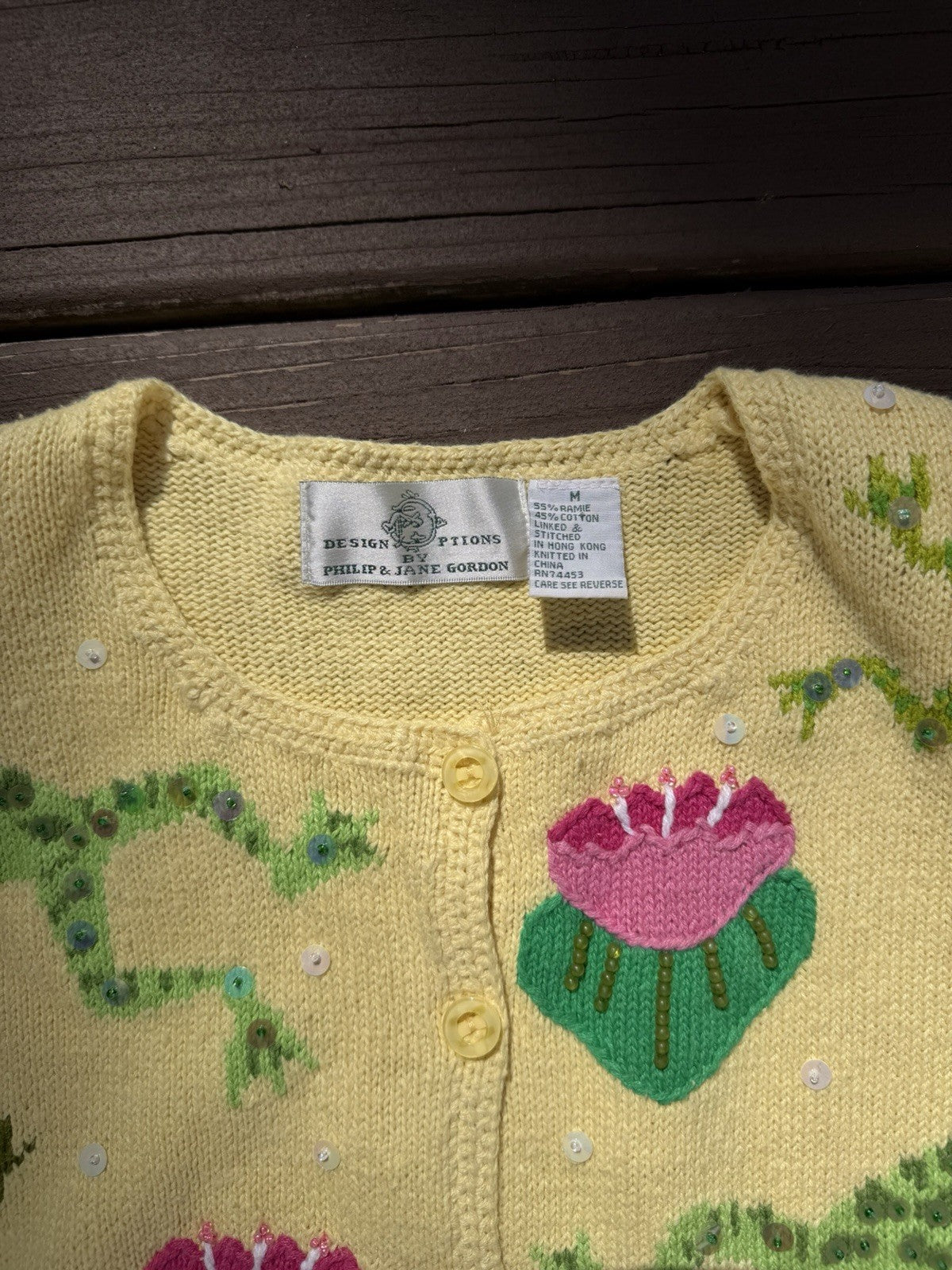 Frog And Lily Pad Design Options By Philip And Jane Gordon Sweater Sz M
