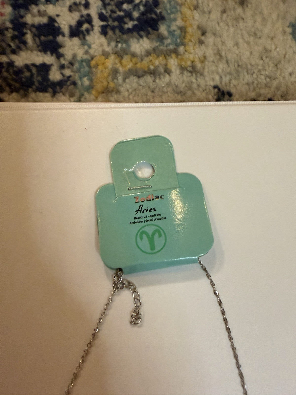 Vintage Y2K Deadstock Zodiak Necklace Aries