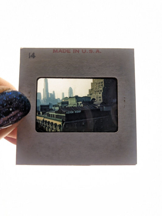 Vintage photo Slide of the Astor Roof Hotel? Times Square? 50s Or 60s