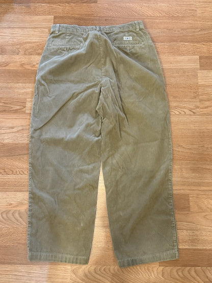 Polo Ralph Lauren Hammond Pant Mens 34x39 Tan Corduroy Relaxed Cuffed Pleated