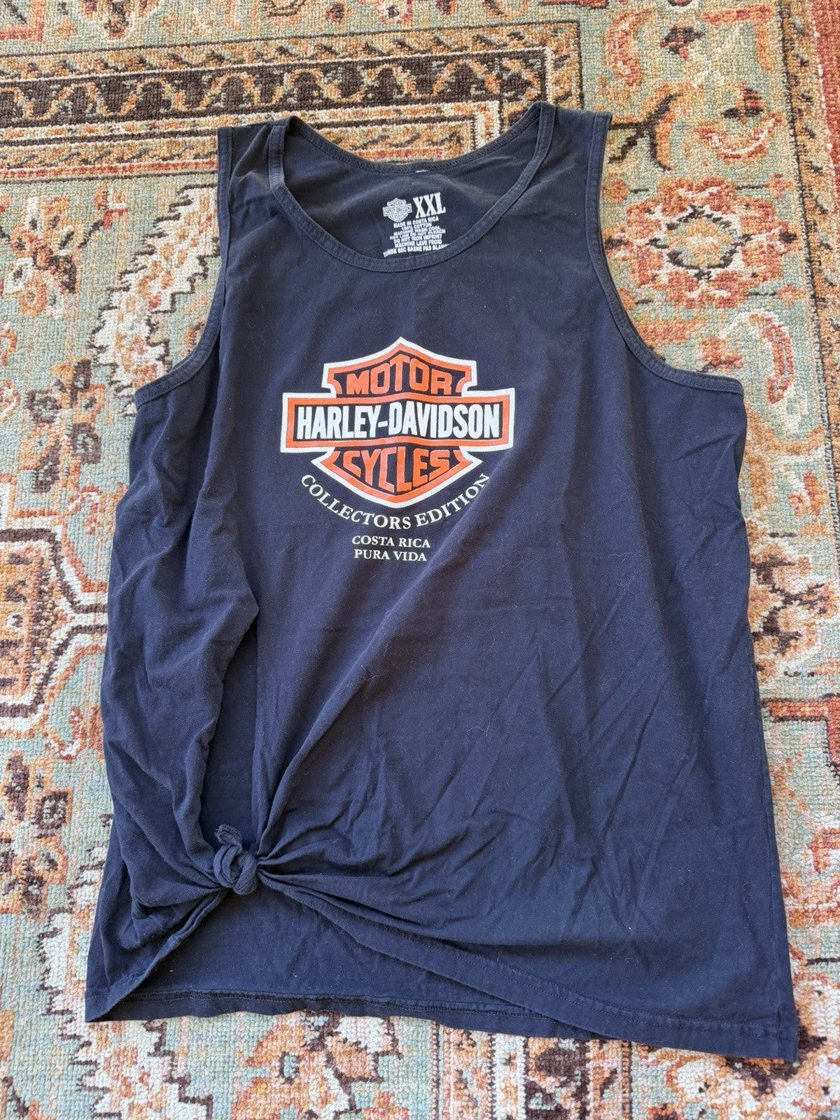 Vintage Mens Harley Davidson Collectors Edition Costa Rica Sleeveless Tank XXL