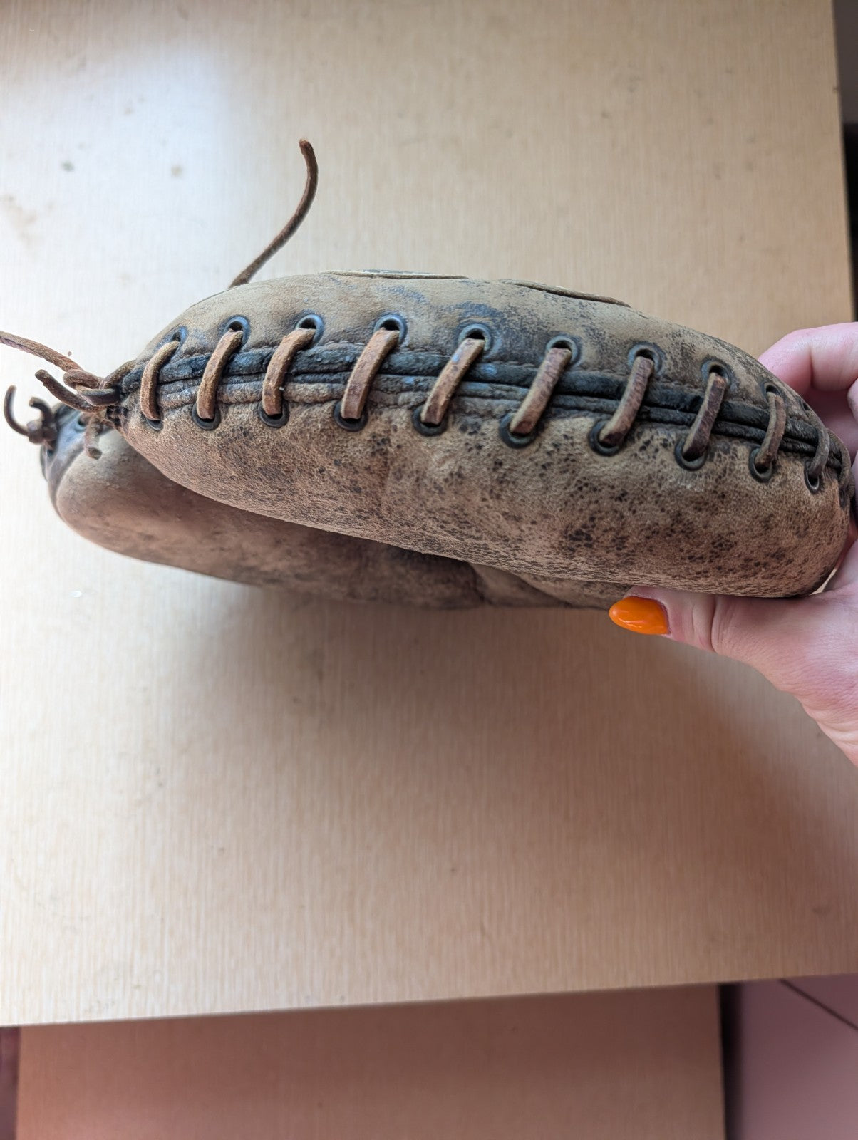 Vintage 20s 30s Victor Wright Ditson catchers mitt Glove baseball