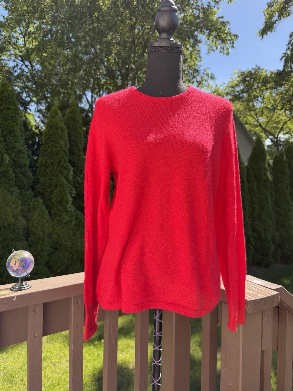 Lands' End Women's 100% Cashmere Crewneck Sweater Size M