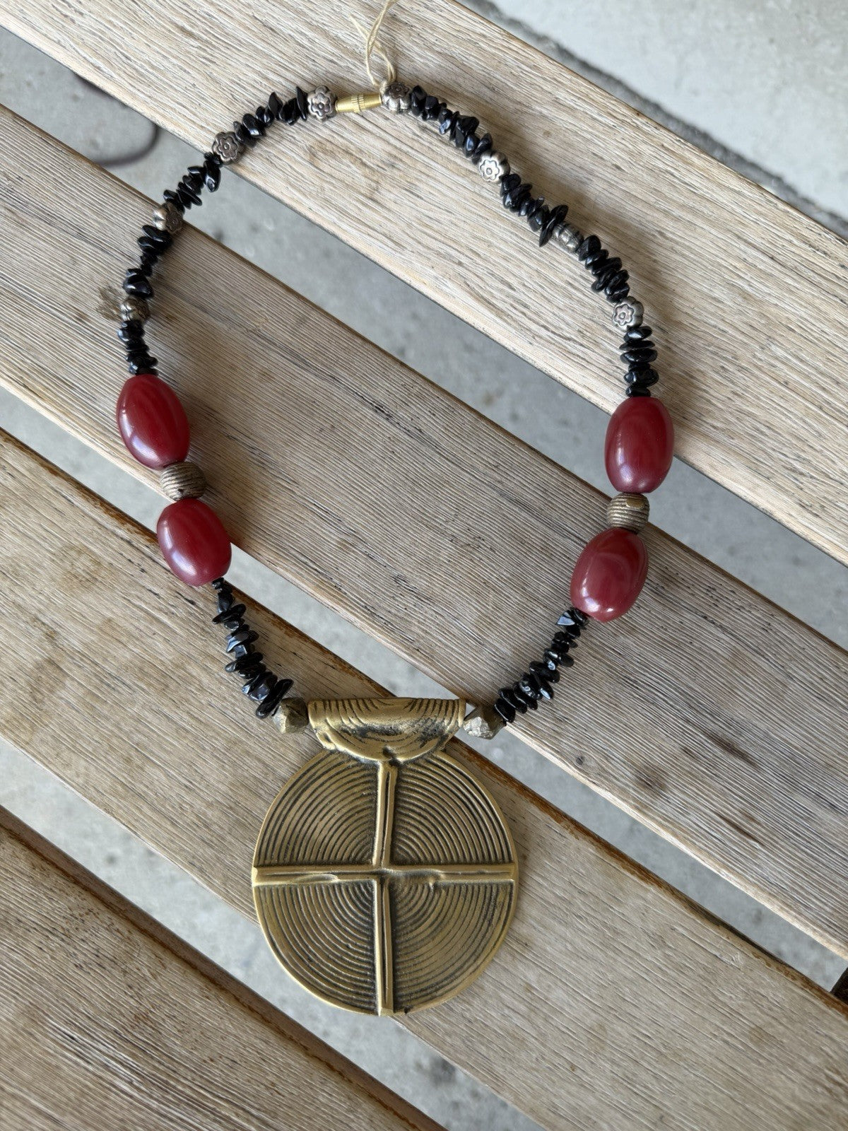 Modern Beyop Brass Necklace