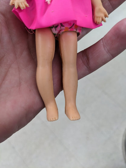 Barbie Tutti Doll Brunette With Outfit One Green Ear As Is 