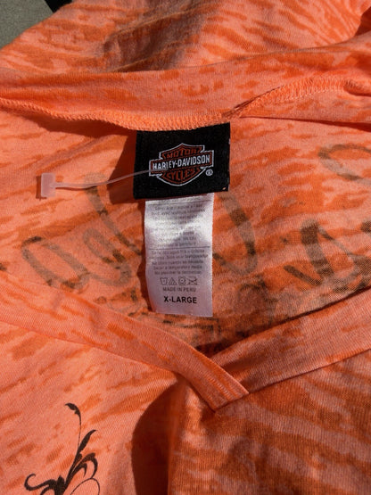 Harley Davidson Las Vegas Y2K Women’s XL Bedazzled Shirt