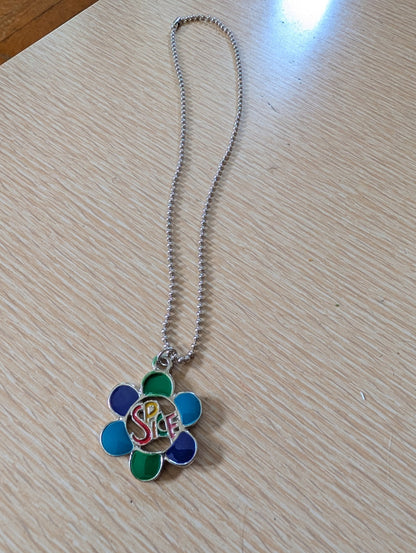 Vintage Spice Girls Round SPICE Necklace Pendant Extremely Rare