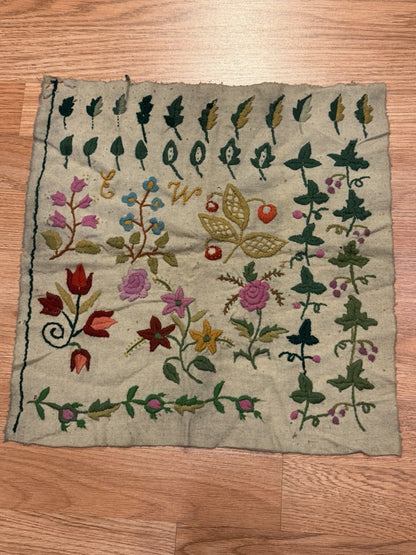 AS IS Lot Of 2 Antique 1800s Embroidery Needlework Sampler