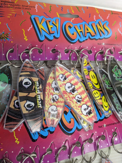 Lot of 5 Surfboard Key chains Luau Pool Party Favors