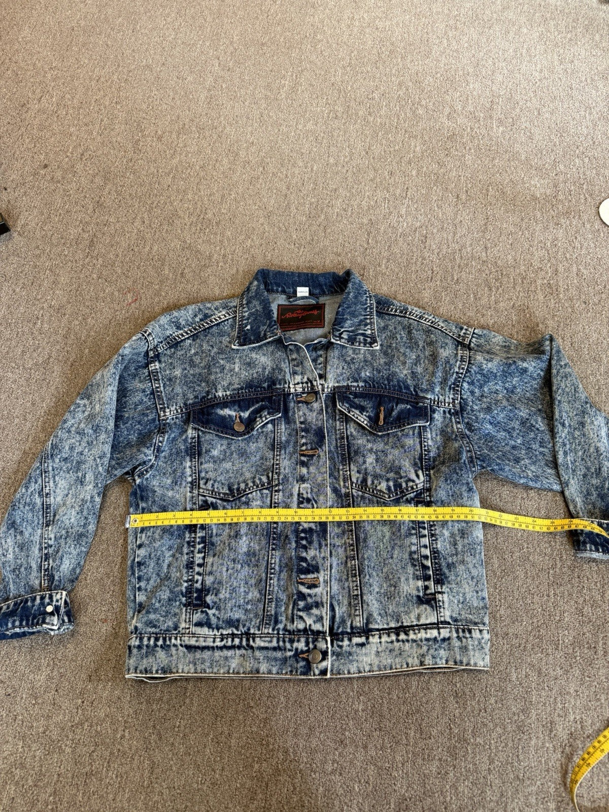 Rolling Stones Vintage Remake Stonewashed Denim Blue Jean Jacket  Tag M