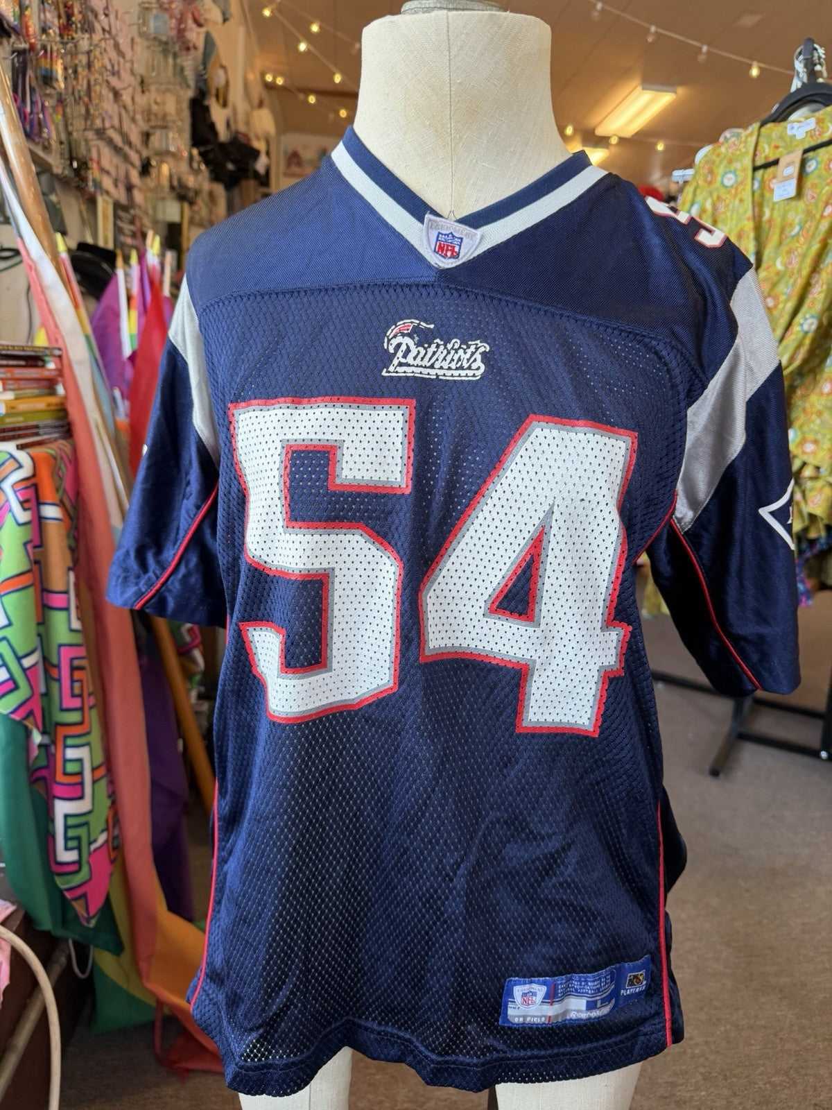 Tedy Bruschi New England Patriots Jersey Boys L Youth NFL Football Kids Blue 54