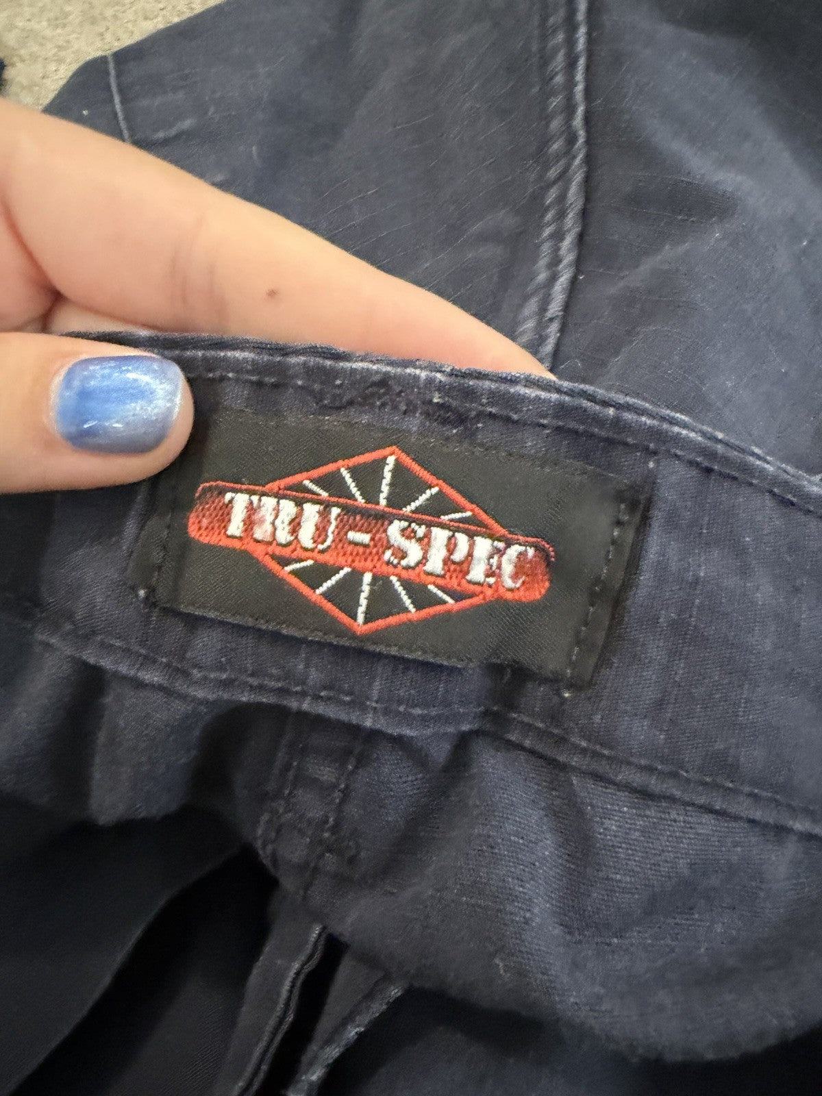 AS IS Tru Spec Men’s Cargo Uniform Pants Blue 33 Inch Waist